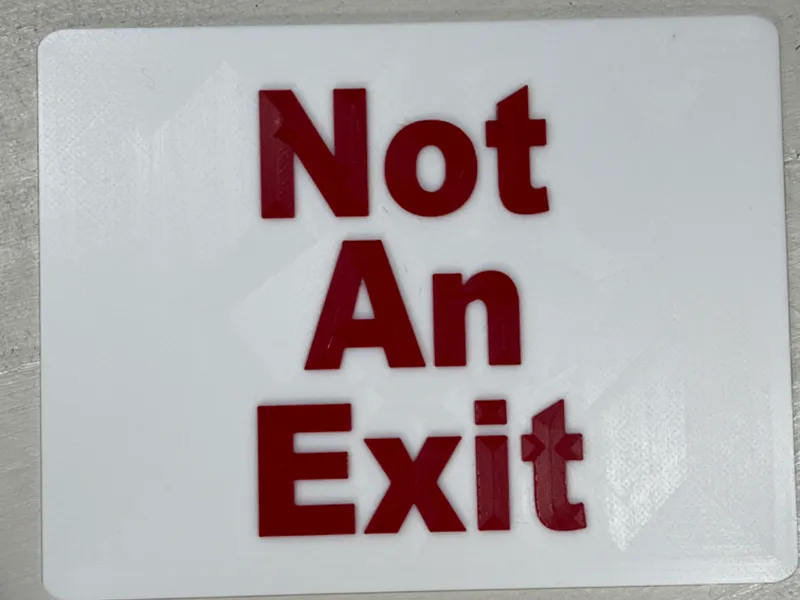 Not an Exit sign