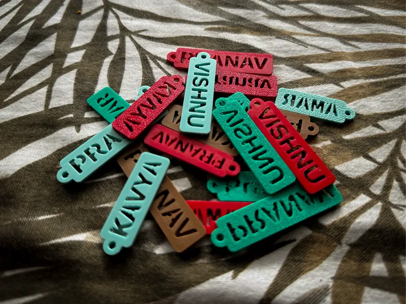 Single Color Customizable Name Keychain