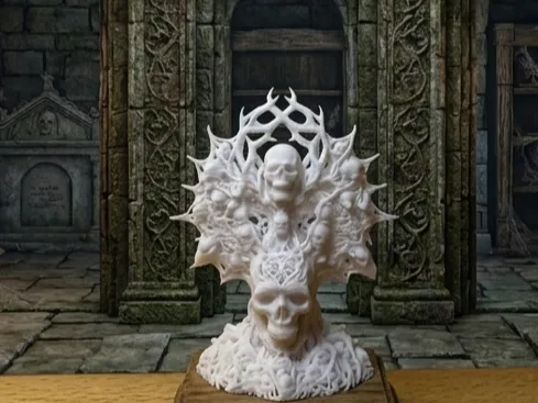 Skull Statue - Free 3D Print Model - MakerWorld