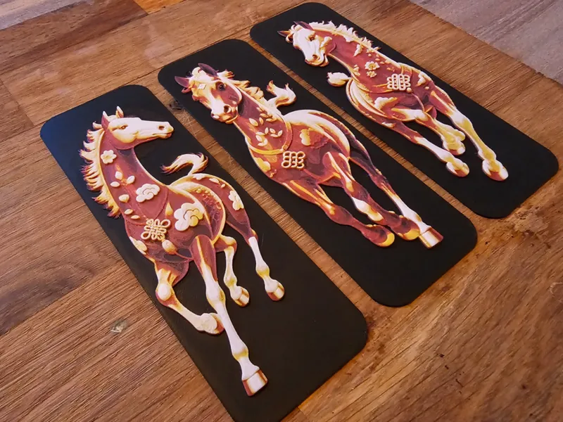 Special Bookmark Set, Horses Chinese NewYear Style
