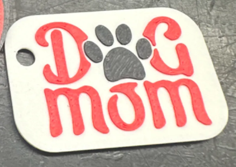 Dog mom keychain