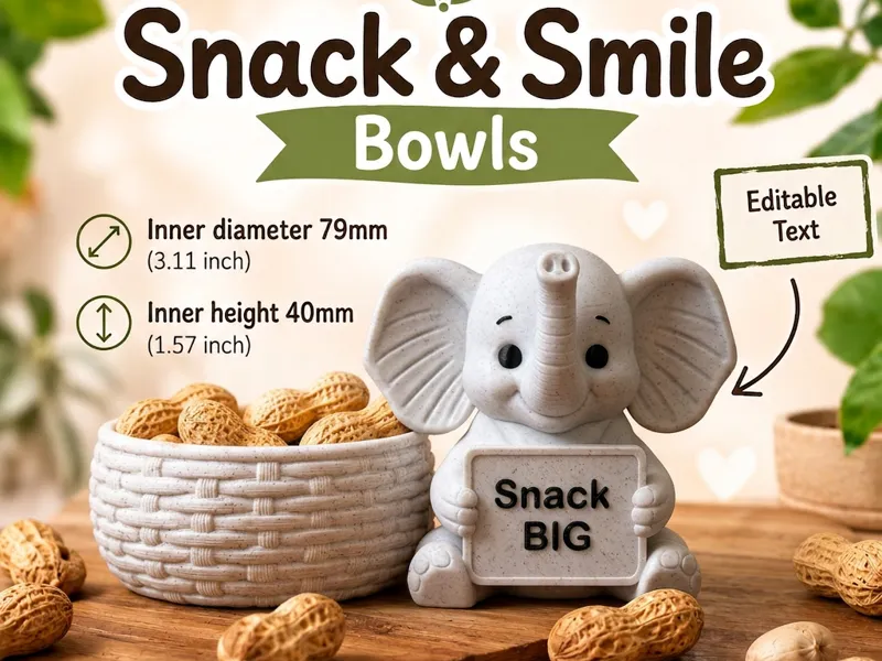 Elephant Snack & Smile Bowl