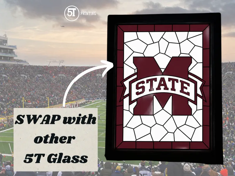 Mississippi State Bulldogs light (swappable glass)