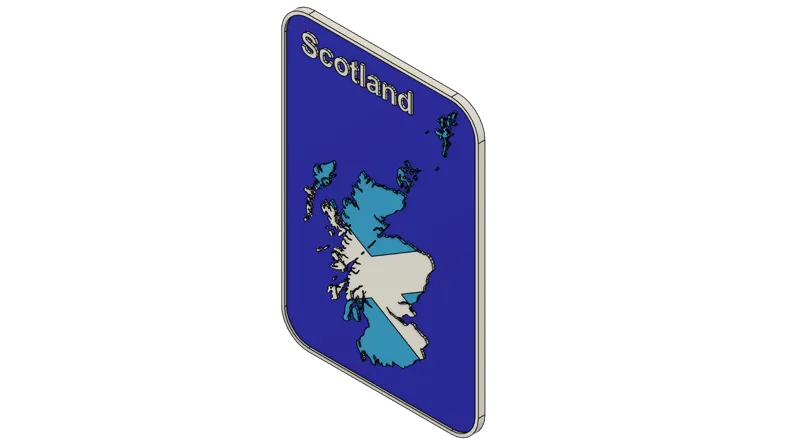 Flag Map of Scotland