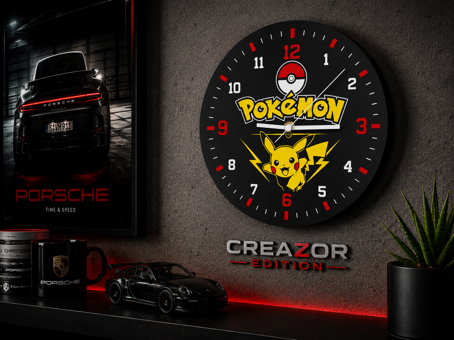 Horloge Murale Modulaire– Édition Pokémon  Pikachu