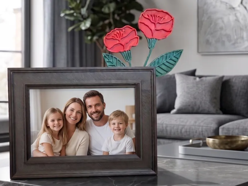 Picture frame with Poppies