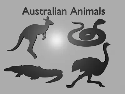 Australian Animals Silhouettes