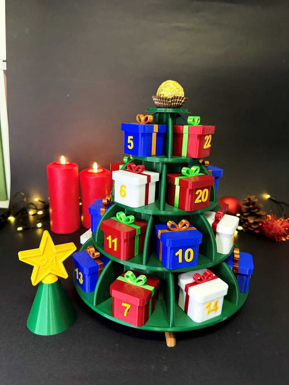 Christmas Tree Advent Calendar by 3dLabItaly MakerWorld: Download Free ...
