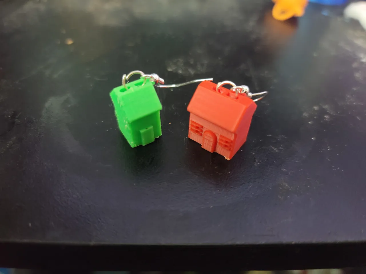 Monopoly House and Mansion Functional Earrings view 4