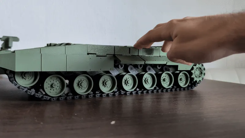 Xl Cyberbrick Leopard A7 Tank view 3