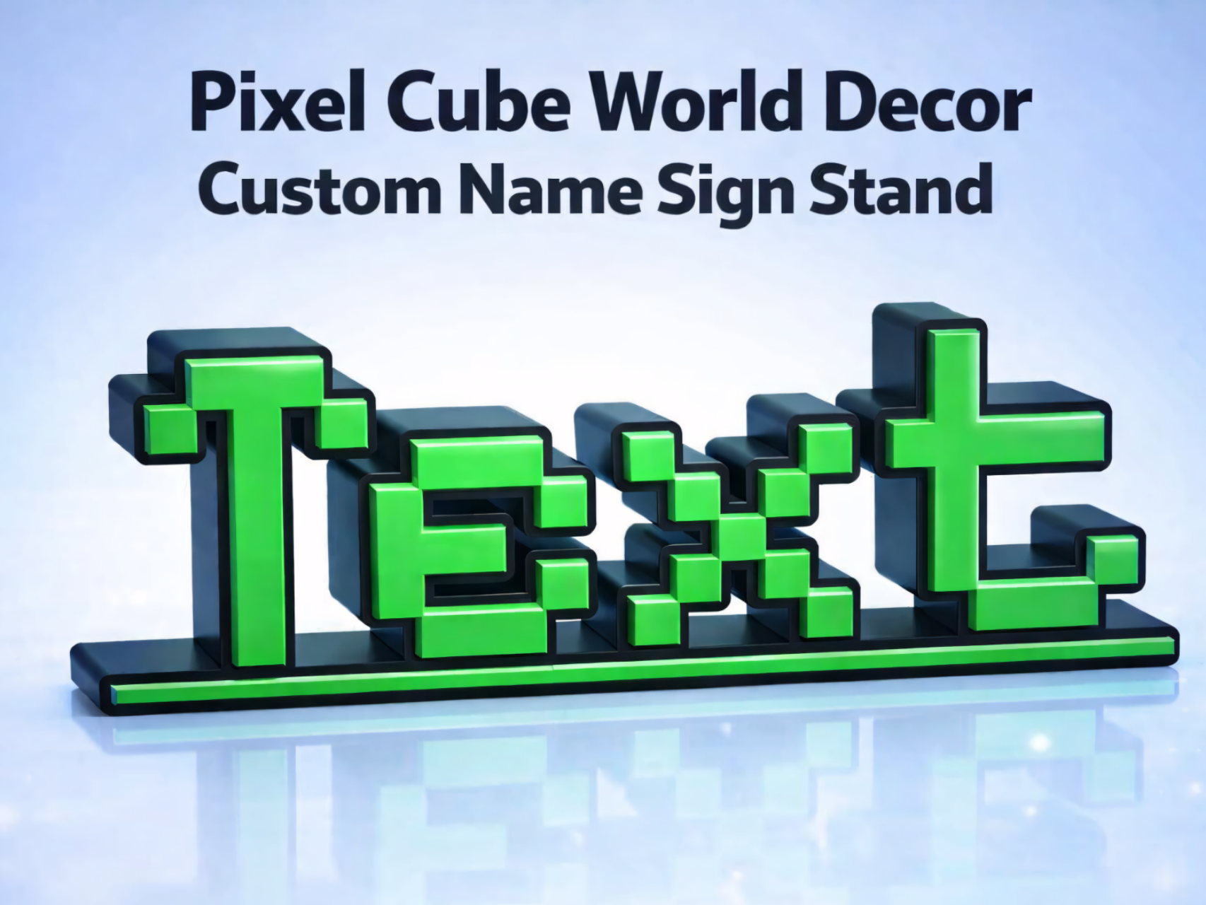 Voxel Text / Name Plate Fully Customizable
