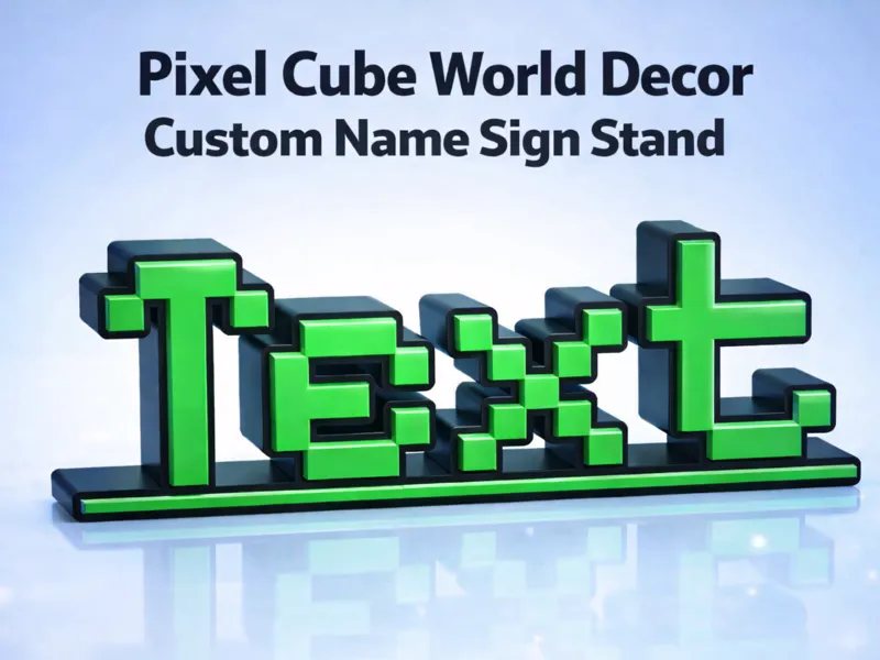 Voxel Text / Name Plate Fully Customizable