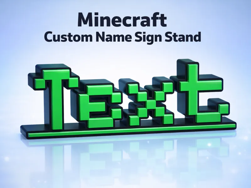 Minecraft Text / Name Plate Fully Customizable
