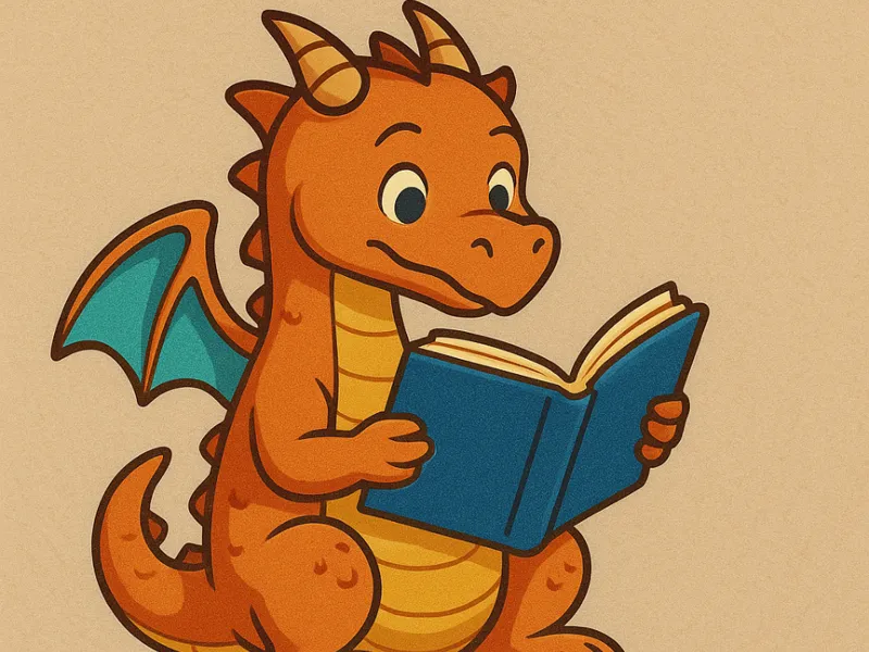 Lesezeichen Drache Buch