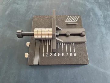 Modelo para impresión 3D: Verstellbare Schneidhilfe für Leder — vista de referencia 4