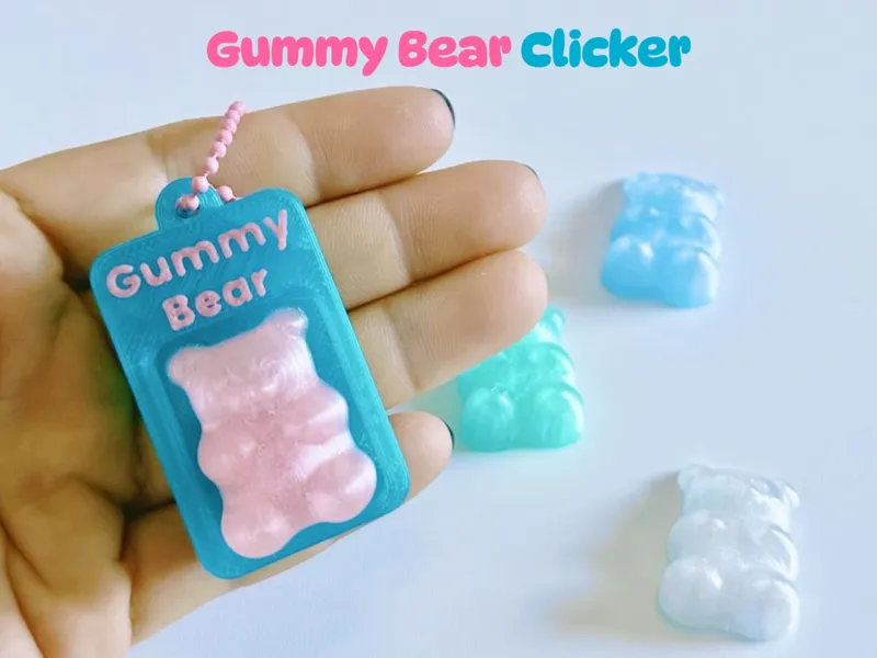 Gummy Bear Clicker Keychain