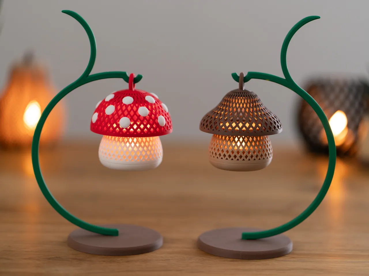 Mini Mushroom Tea Light Lantern view 2