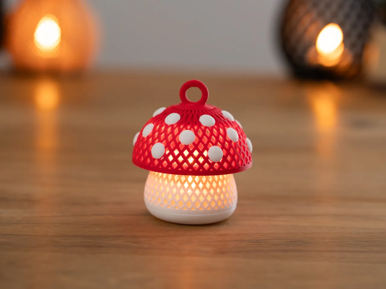 Mini Mushroom Tea Light Lantern view 4