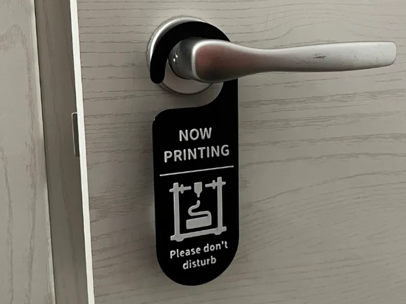 Cartellino maniglia porta DOOR SIGN do not disturb