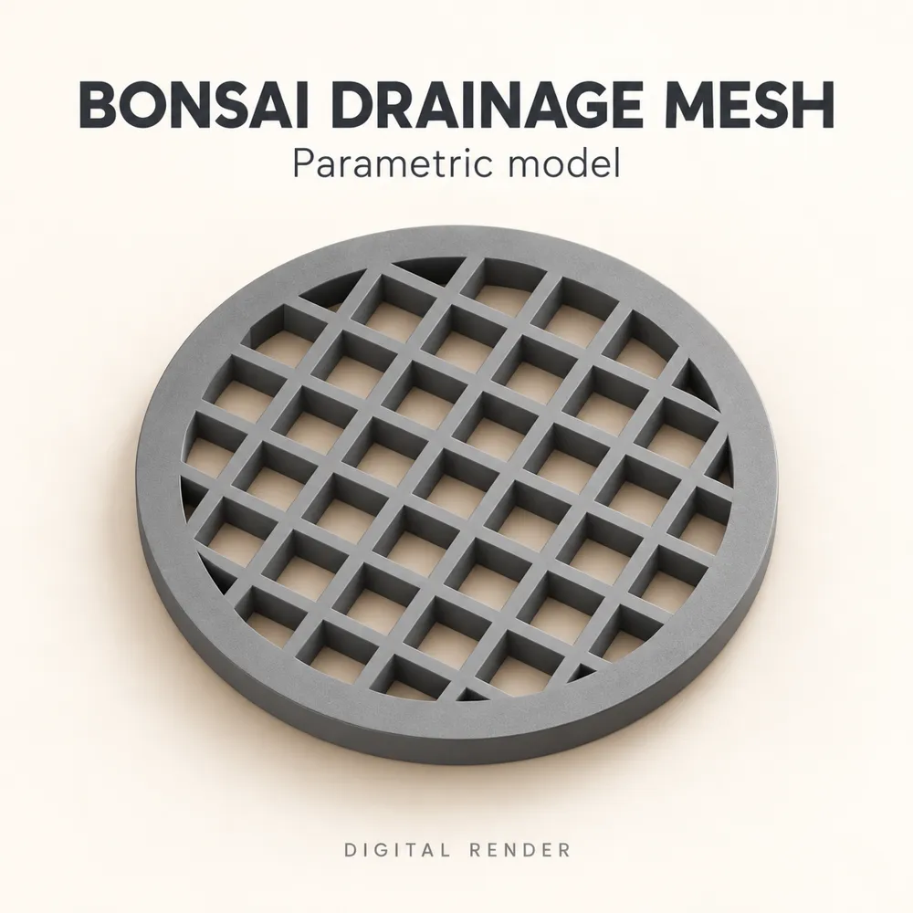 Parametric Bonsai Drainage Mesh – Round. - Free 3D Print Model - MakerWorld