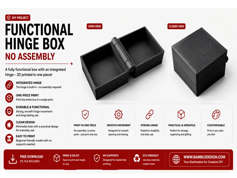 Functional Hinge Box – No Assembly
