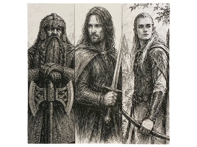Aragorn, Legolas & Gimli Bookmark Collection
