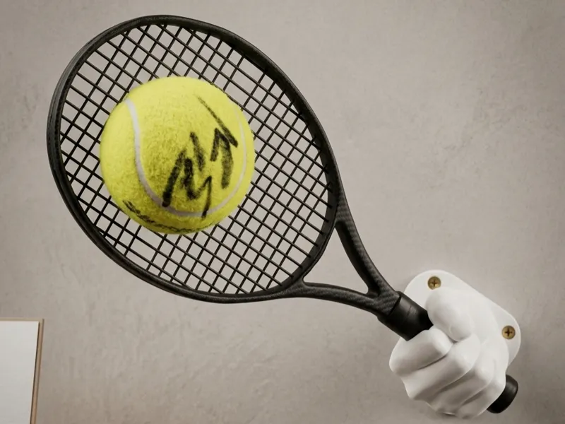 Espositore Pallina Tennis Autografata