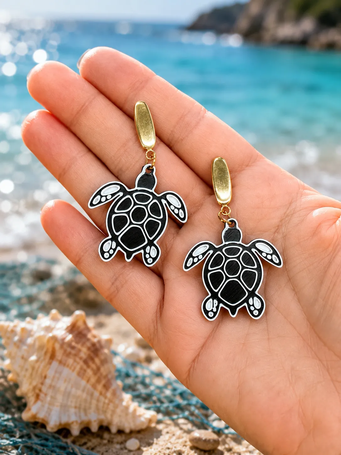 Pendientes tortuga view 2