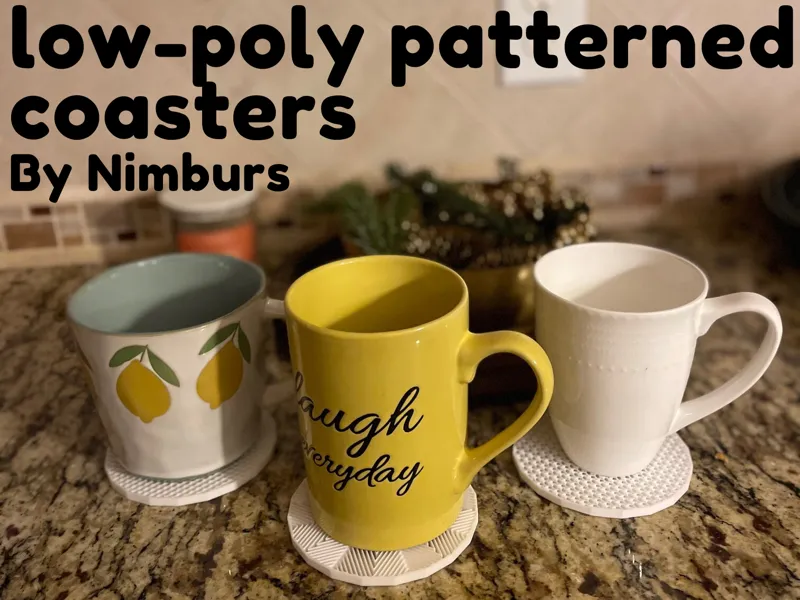 low-poly simple coasters