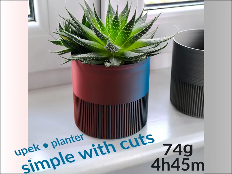 Simple Planter with cuts 10cm 74g, 4h45m