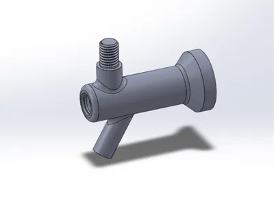 Beer tap handle wall mount with screw cover