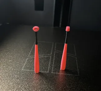 Baseball bat earrings