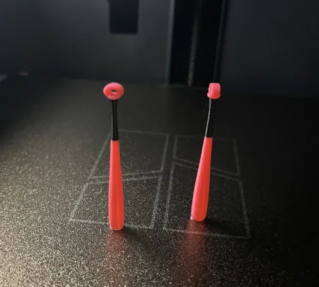 Baseball bat earrings
