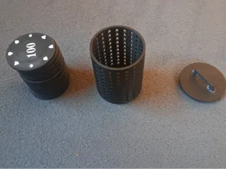 Poker cips storage container compact