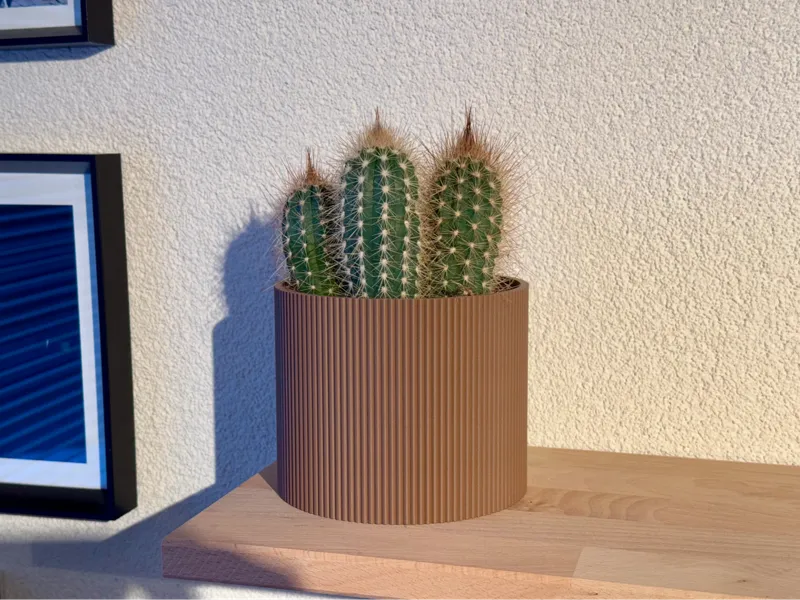 Stylish planter for IKEA Cactus | Vertical lines