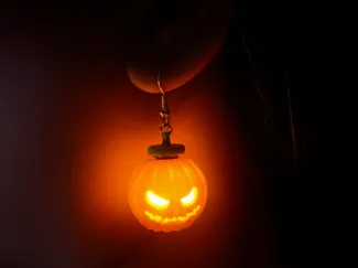 Glowing Pumpkin Earrings