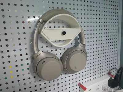 Pegboard headset stand (with drawer)