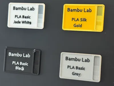 Filament Swatches w/ Editable Text