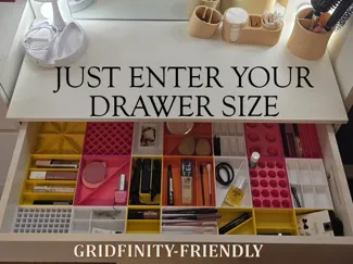 Auto-Fill Drawer Organizer - Parametric