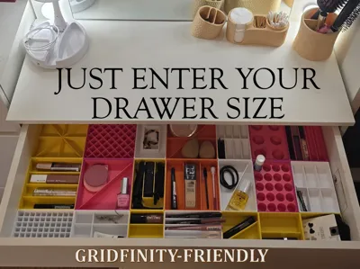 Auto-Fill Drawer Organizer - Parametric