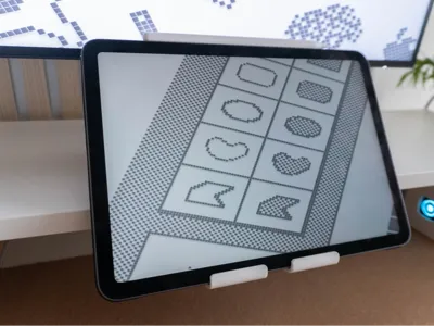 Tablet holder desk shelf