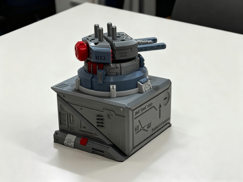 Miniatura 1 do modelo 3D 钢铁炮塔定向夹持手工台钳-模型木作涂装改造（定向角度保持360度旋转自动限位）
