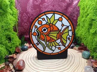 Magikarp – Stained Glass Lightbox Front