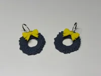 Boucles d'oreilles couronne de Noël — photo 2