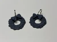 Boucles d'oreilles couronne de Noël — photo 4