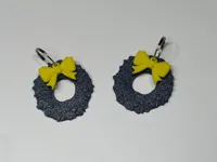 Boucles d'oreilles couronne de Noël — photo 3