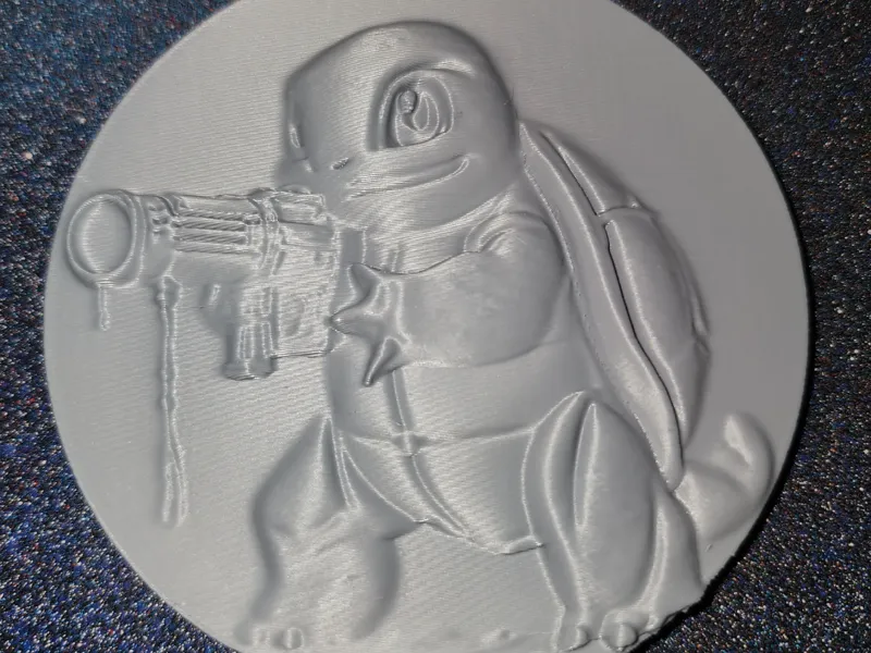 pokemon squirtle double sided relief remix coin