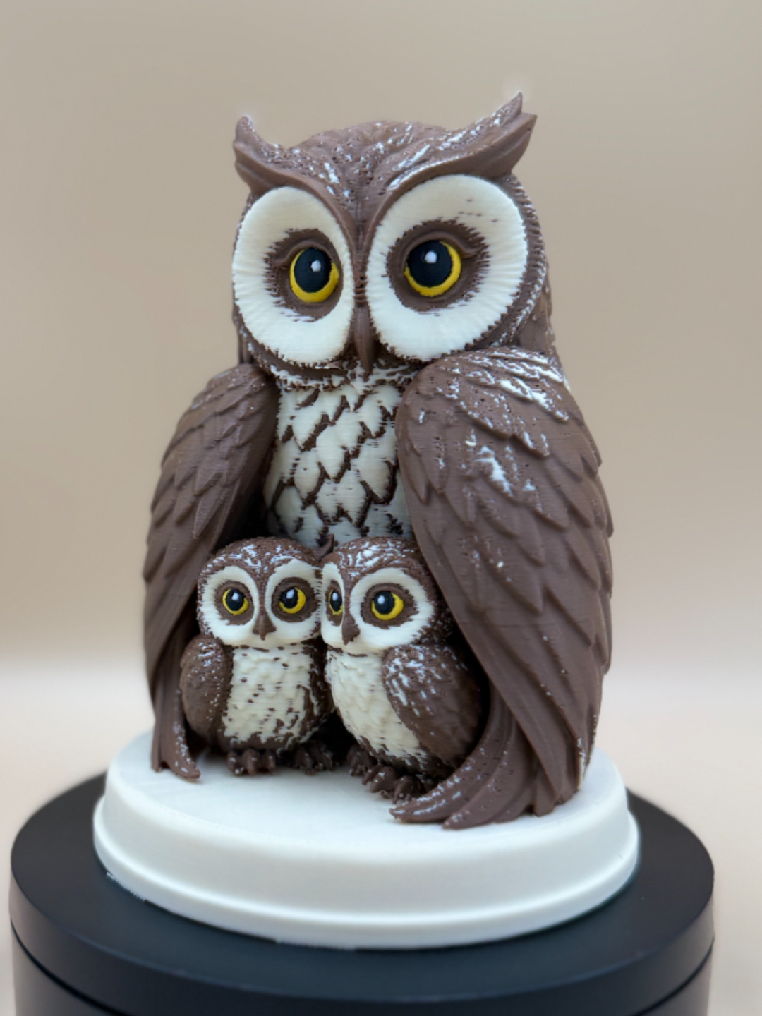 Mother of the Hollow - Momma Owl and Two Owlets - Free 3D Print