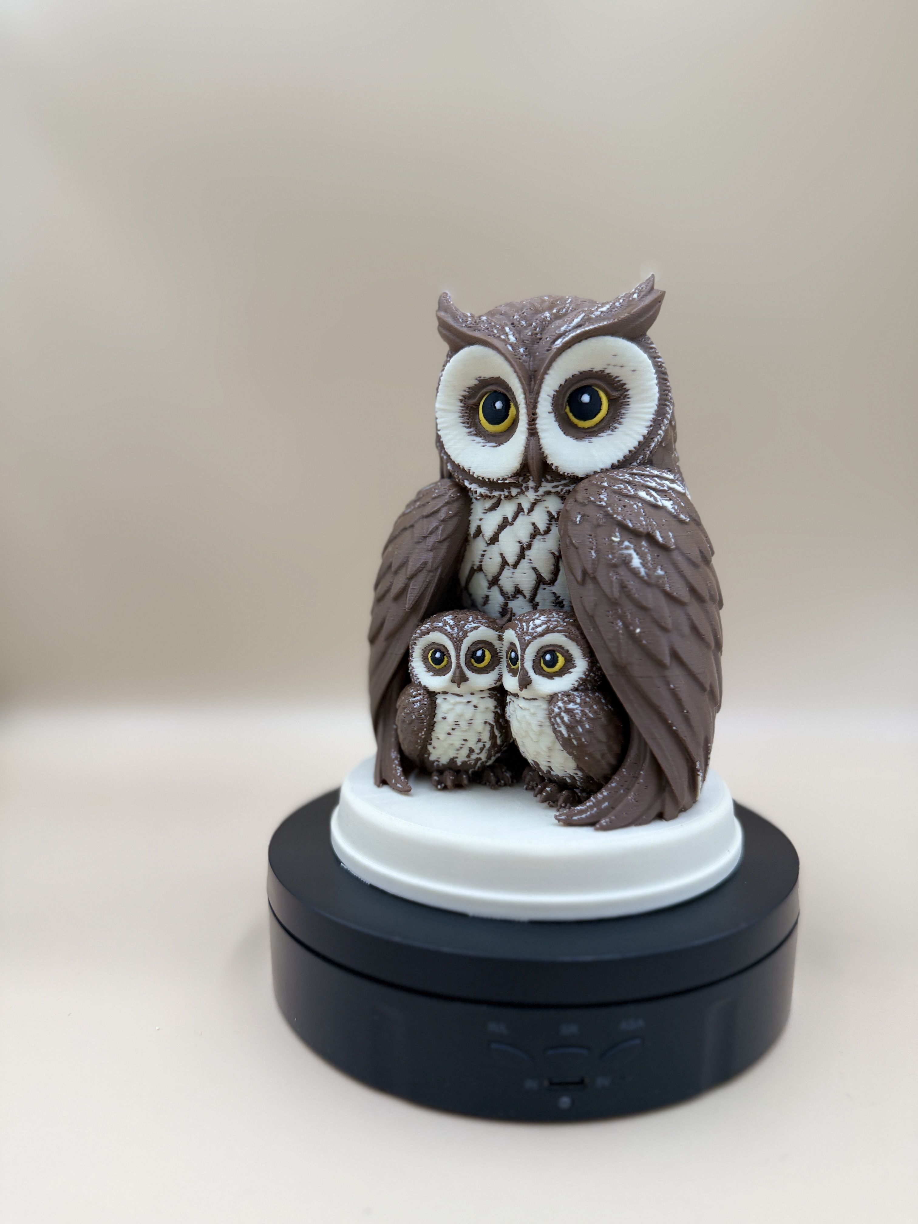 Mother of the Hollow - Momma Owl and Two Owlets - Free 3D Print