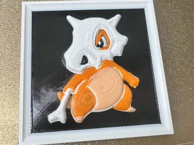 Cubone embossed image
